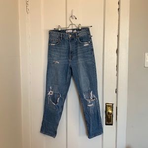 Zara high rise mom jeans